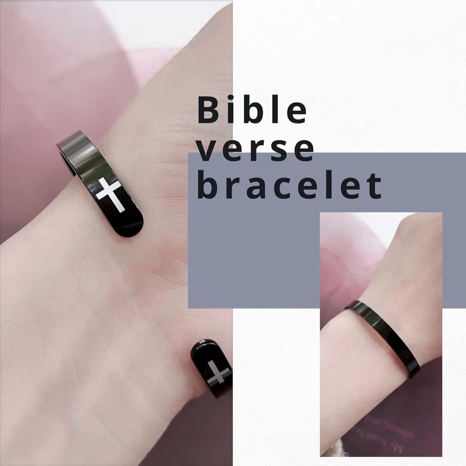 Religious Prayer Bracelet Christian Cross Cuff Baptism Faith Biblical Scripture Inspired Cuff Jewelry
